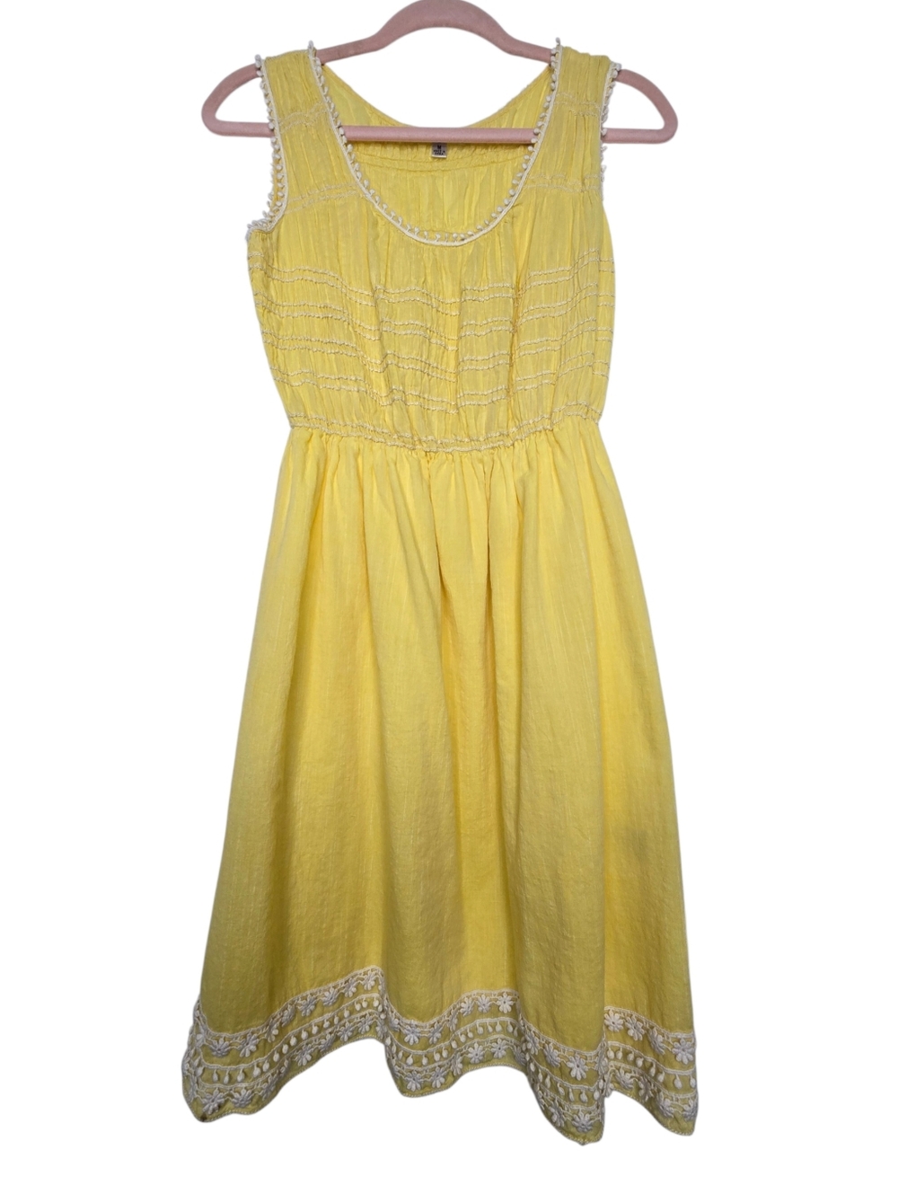 Sophie Max Felicie dress featuring white embroidered eyelet trim